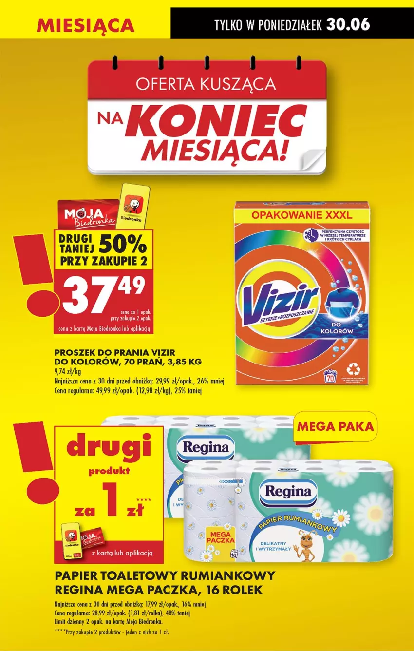 Gazetka promocyjna Biedronka - Od Poniedziałku - ważna 30.06 do 05.07.2025 - strona 9 - produkty: Gin, Papier, Papier toaletowy, Proszek do prania, Rum, Vizir