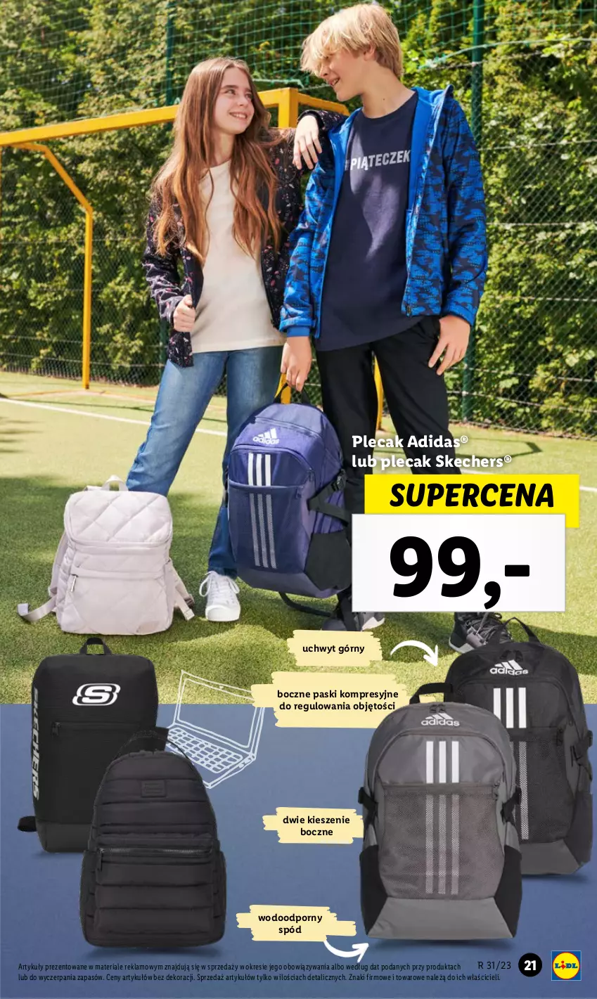 Gazetka promocyjna Lidl - KATALOG GOTOWI DO SZKOŁY - ważna 31.07 do 03.09.2023 - strona 21 - produkty: Adidas, Plecak, Por