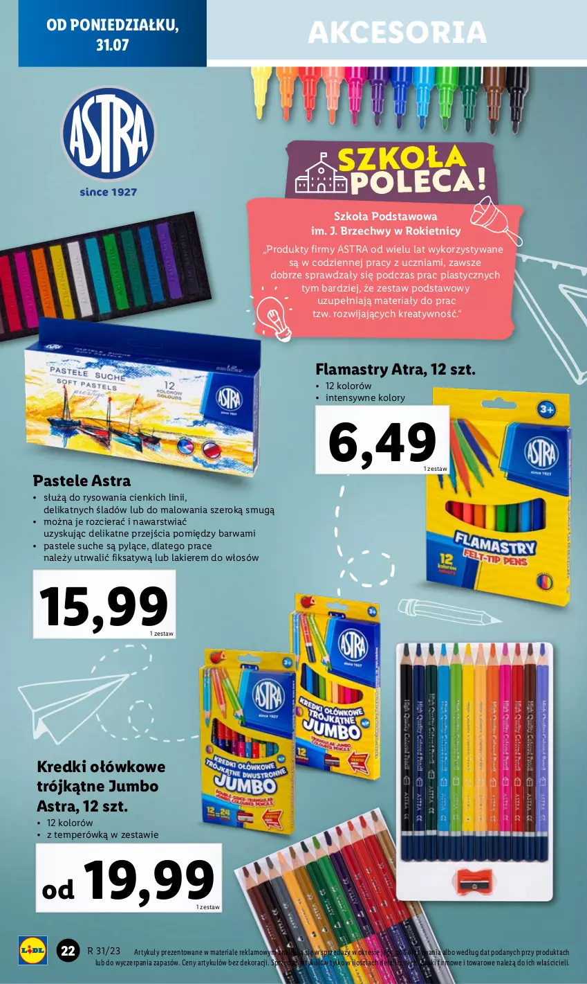 Gazetka promocyjna Lidl - KATALOG GOTOWI DO SZKOŁY - ważna 31.07 do 03.09.2023 - strona 22 - produkty: Flamastry, Lakier