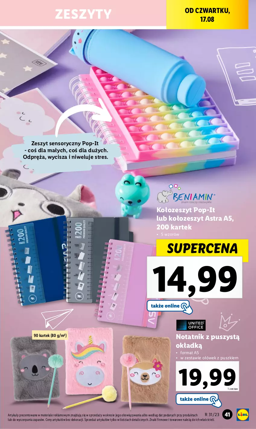 Gazetka promocyjna Lidl - KATALOG GOTOWI DO SZKOŁY - ważna 31.07 do 03.09.2023 - strona 63