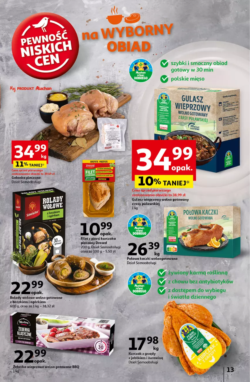 Gazetka promocyjna Auchan - Pewność Niskich Cen Hipermarket - ważna 10.10 do 16.10.2024 - strona 15 - produkty: Filet z piersi kurczaka, Golonka pieczona, Kurczak, Mięso, Piec