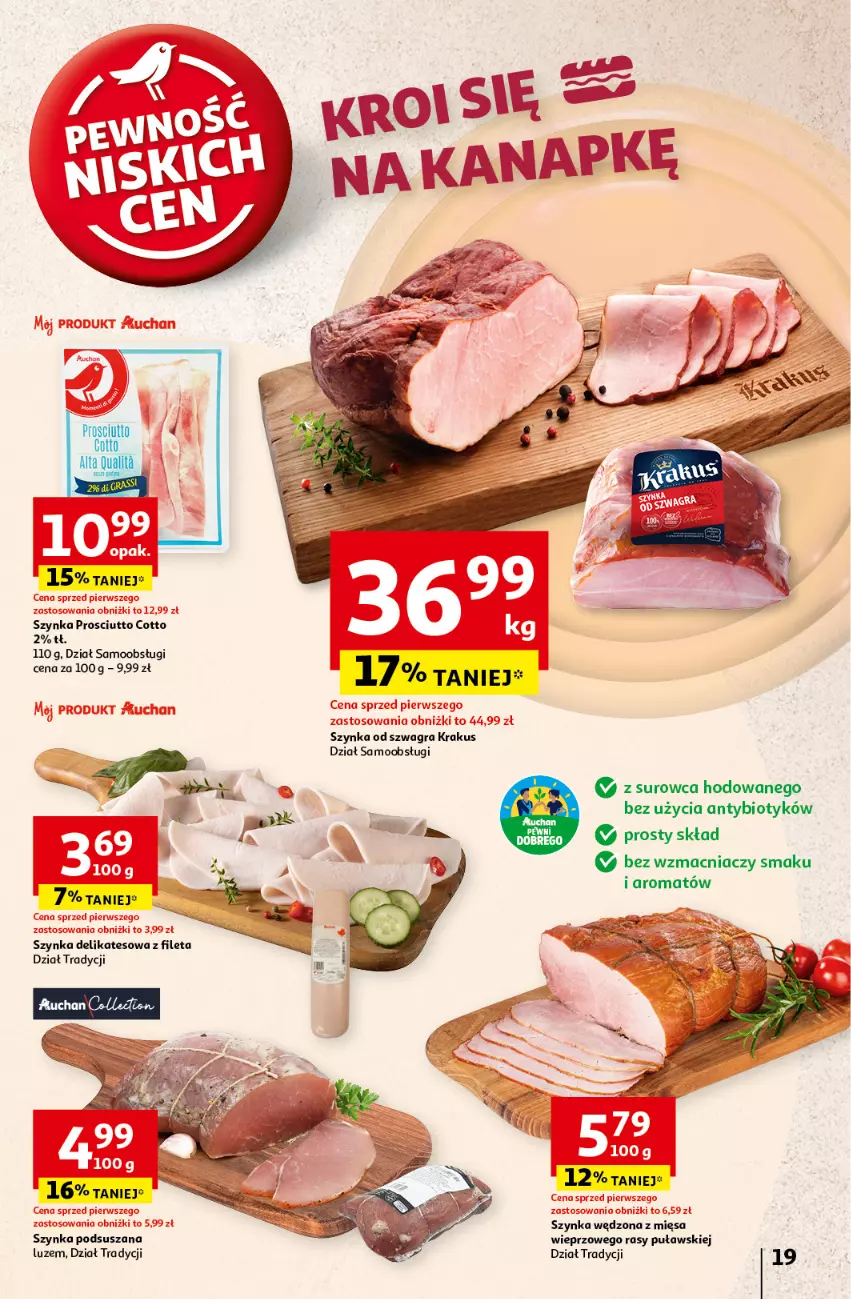 Gazetka promocyjna Auchan - Pewność Niskich Cen Hipermarket - ważna 10.10 do 16.10.2024 - strona 21 - produkty: Gra, Krakus, Prosciutto, Szynka, Szynka delikatesowa