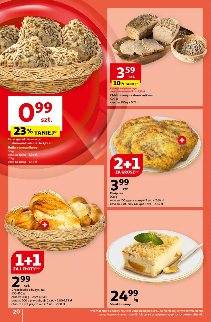 Gazetka promocyjna Auchan - Pewność Niskich Cen Hipermarket - ważna 10.10 do 16.10.2024 - strona 22 - produkty: Chleb, Pizza, Ser