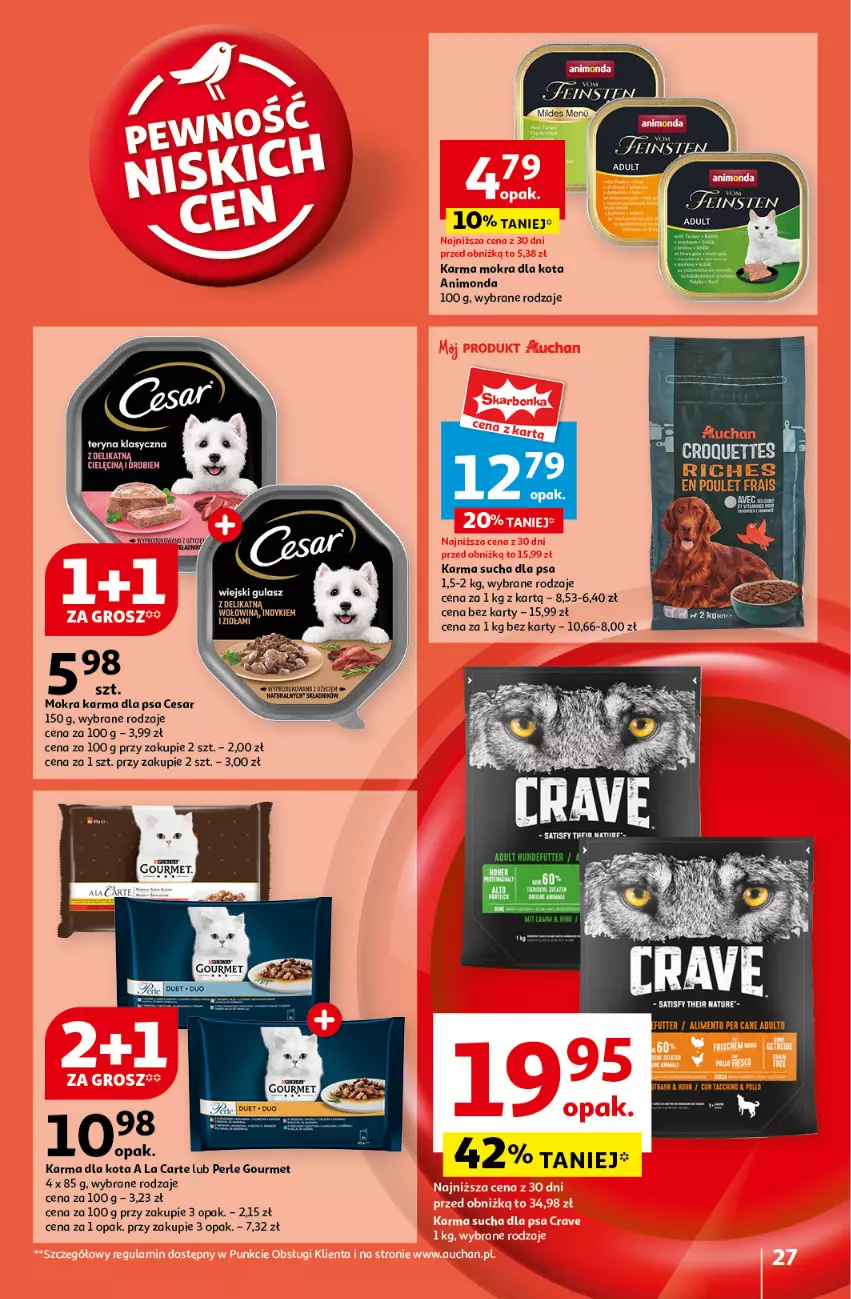 Gazetka promocyjna Auchan - Pewność Niskich Cen Hipermarket - ważna 10.10 do 16.10.2024 - strona 29 - produkty: Animonda, Mokra karma, Sati