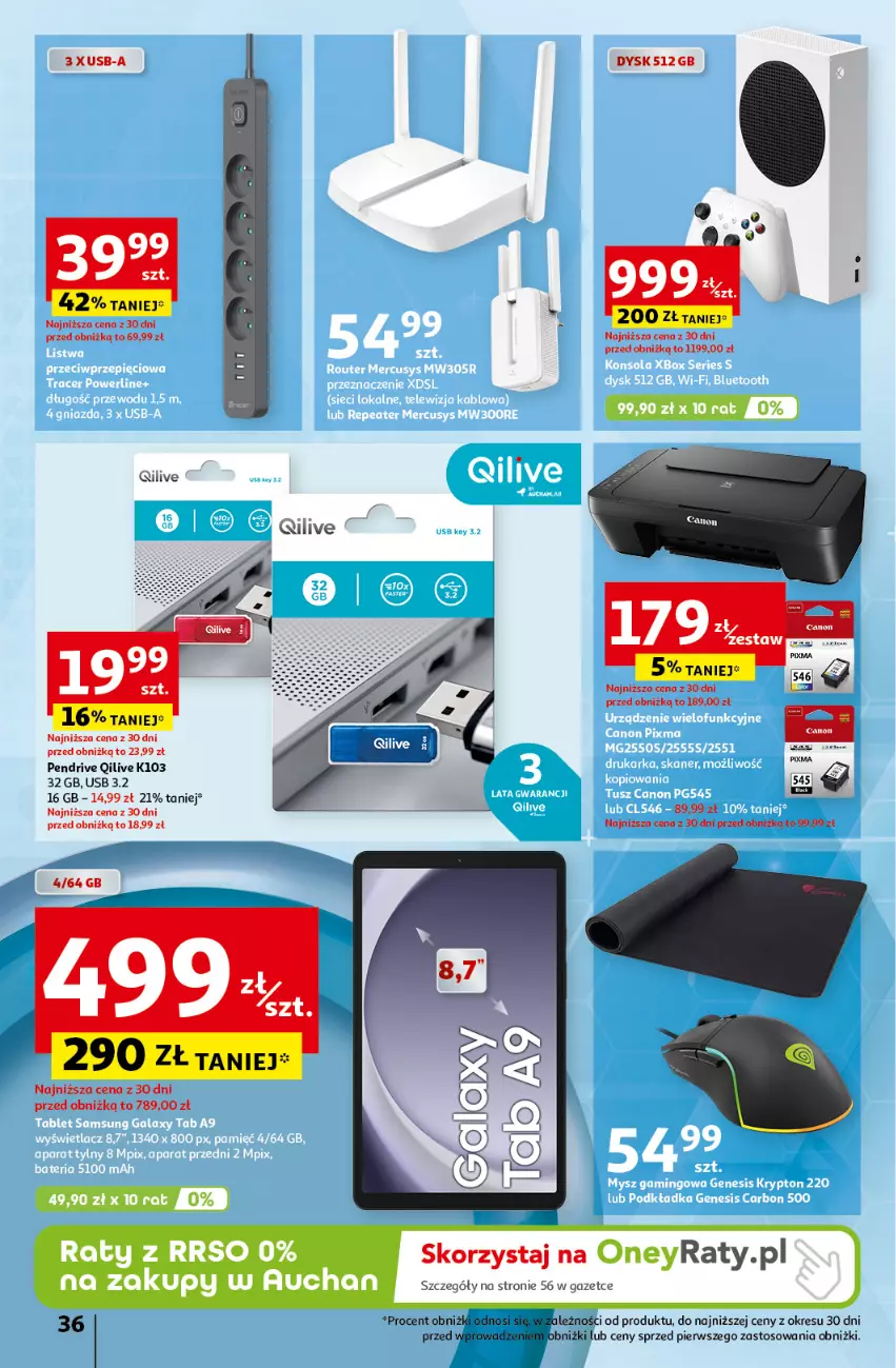 Gazetka promocyjna Auchan - Pewność Niskich Cen Hipermarket - ważna 10.10 do 16.10.2024 - strona 44 - produkty: Pendrive