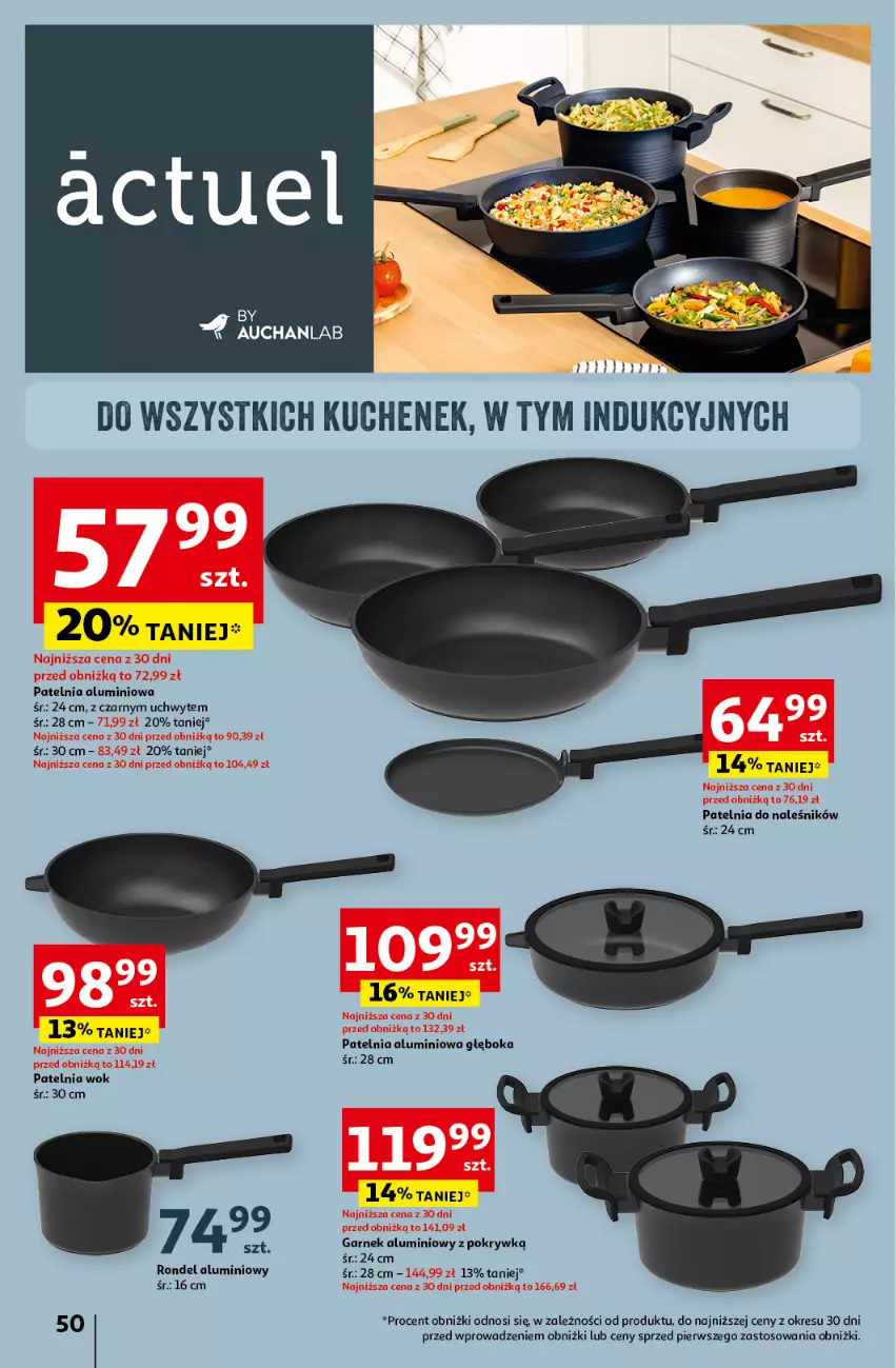 Gazetka promocyjna Auchan - Pewność Niskich Cen Hipermarket - ważna 10.10 do 16.10.2024 - strona 58 - produkty: Garnek, Patelnia, Rondel