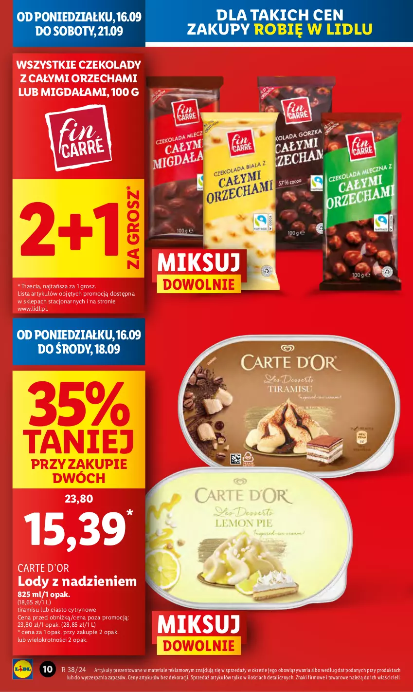 Gazetka promocyjna Lidl - GAZETKA - ważna 16.09 do 18.09.2024 - strona 12 - produkty: Lody