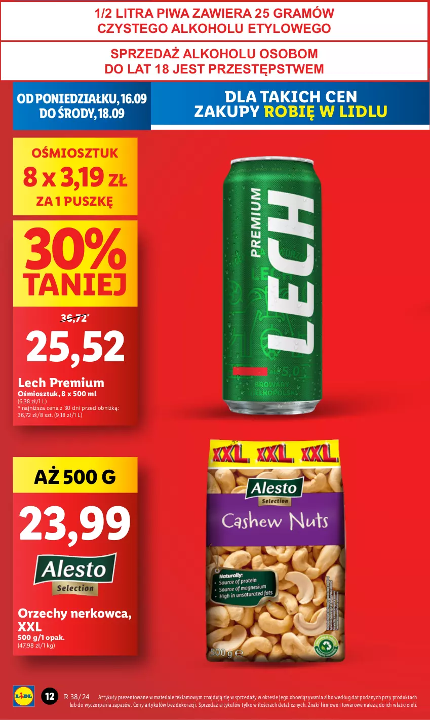 Gazetka promocyjna Lidl - GAZETKA - ważna 16.09 do 18.09.2024 - strona 14 - produkty: Gra, Lech Premium, Piwa