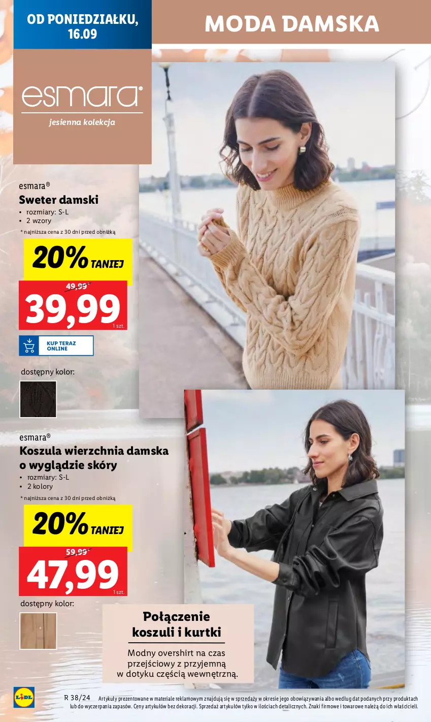 Gazetka promocyjna Lidl - GAZETKA - ważna 16.09 do 18.09.2024 - strona 16 - produkty: Kosz, Koszula, Moda, Sweter