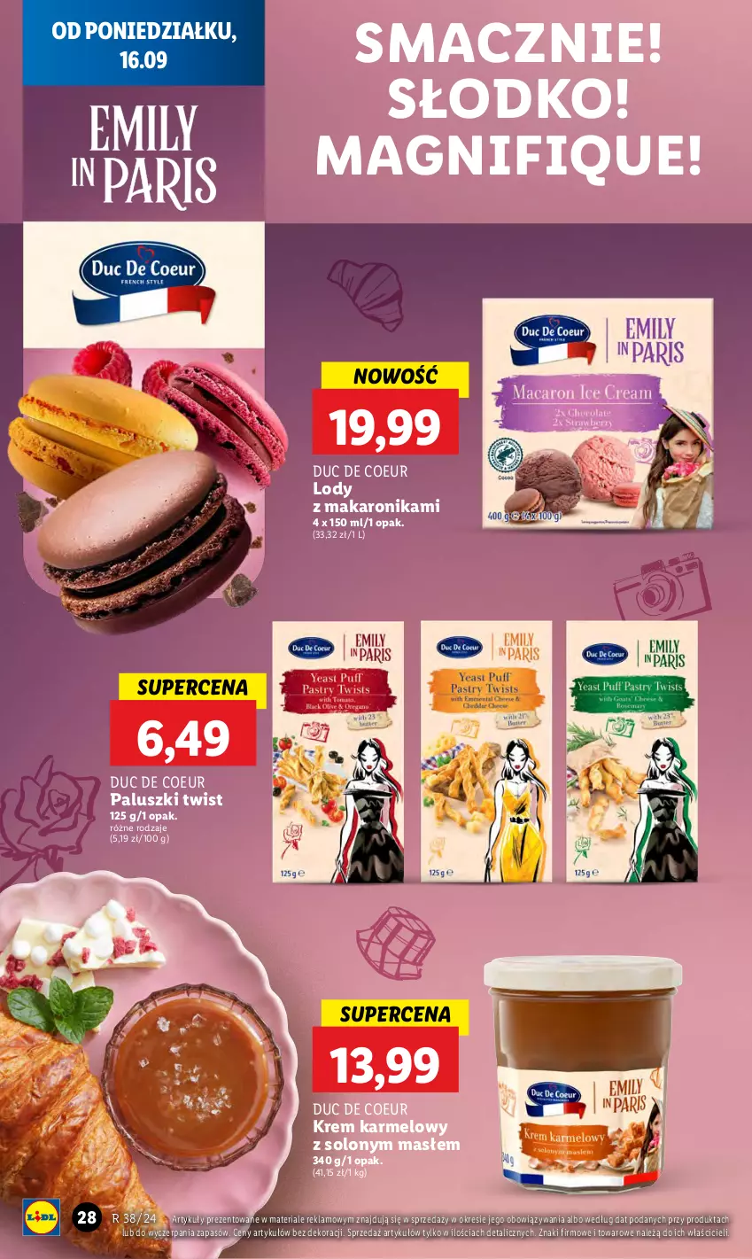 Gazetka promocyjna Lidl - GAZETKA - ważna 16.09 do 18.09.2024 - strona 32 - produkty: Lody, Makaron