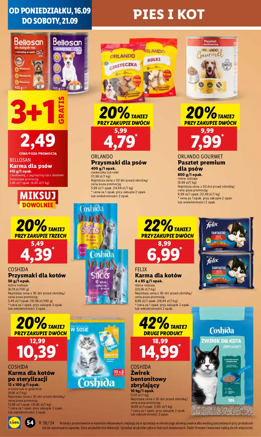 Gazetka promocyjna Lidl - GAZETKA - ważna 16.09 do 18.09.2024 - strona 60 - produkty: Bell, Felix, Gala, Gra, Pasztet, Przysmaki, Rolki, Sos