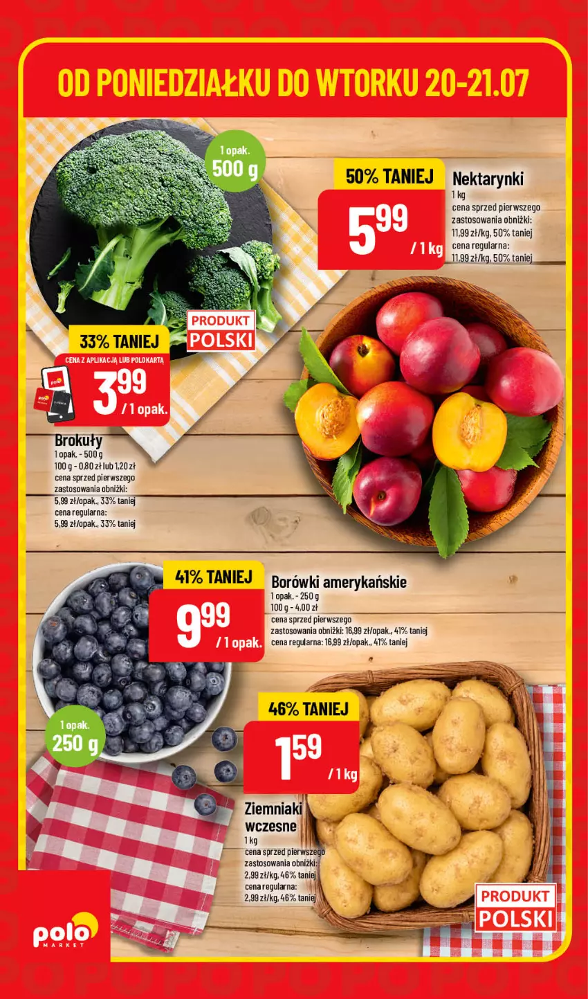 Gazetka promocyjna PoloMarket - Oferta SUPERHITY - ważna 20.07 do 21.07.2026 - strona 2 - produkty: Brokuły, Nektar, Ser, Ziemniaki