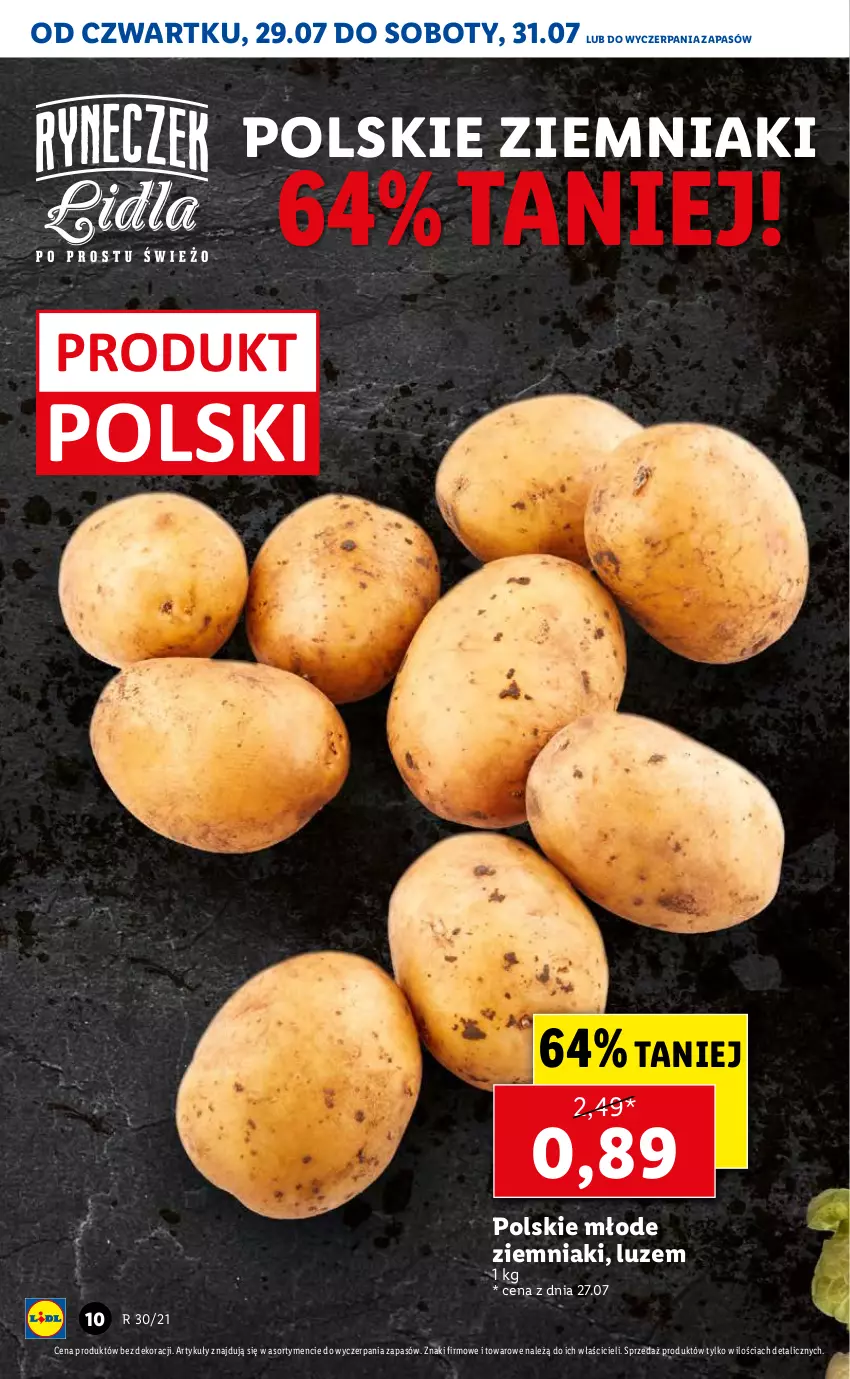 Gazetka promocyjna Lidl - GAZETKA - ważna 29.07 do 31.07.2021 - strona 10 - produkty: Ziemniaki