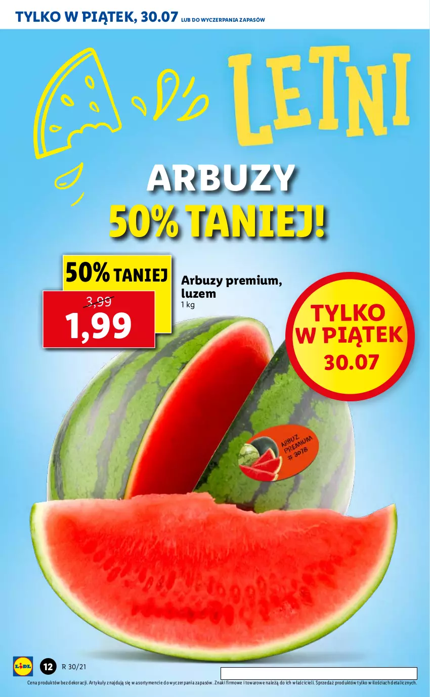 Gazetka promocyjna Lidl - GAZETKA - ważna 29.07 do 31.07.2021 - strona 12 - produkty: Arbuz