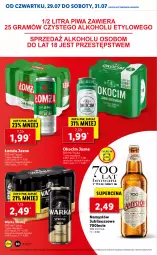 Gazetka promocyjna Lidl - GAZETKA - Gazetka - ważna od 31.07 do 31.07.2021 - strona 30 - produkty: Koc, Namysłów, Warka, Okocim