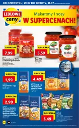 Gazetka promocyjna Lidl - GAZETKA - Gazetka - ważna od 31.07 do 31.07.2021 - strona 44 - produkty: Lubella, Makaron, Sos, Ser, Bell, Rurki, Bella, Szpinak