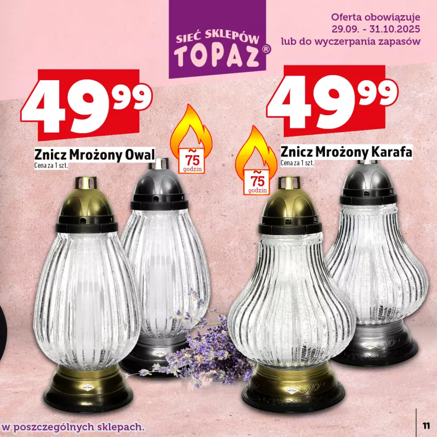 Gazetka promocyjna Topaz - Gazetka - ważna 29.09 do 31.10.2025 - strona 11 - produkty: Fa, Top, Znicz