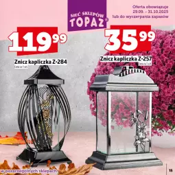 Gazetka promocyjna Topaz - Gazetka - Gazetka - ważna od 31.10 do 31.10.2025 - strona 15 - produkty: Znicz