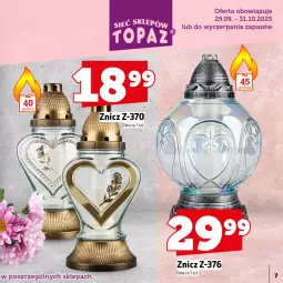 Gazetka promocyjna Topaz - Gazetka - Gazetka - ważna od 31.10 do 31.10.2025 - strona 7 - produkty: Znicz