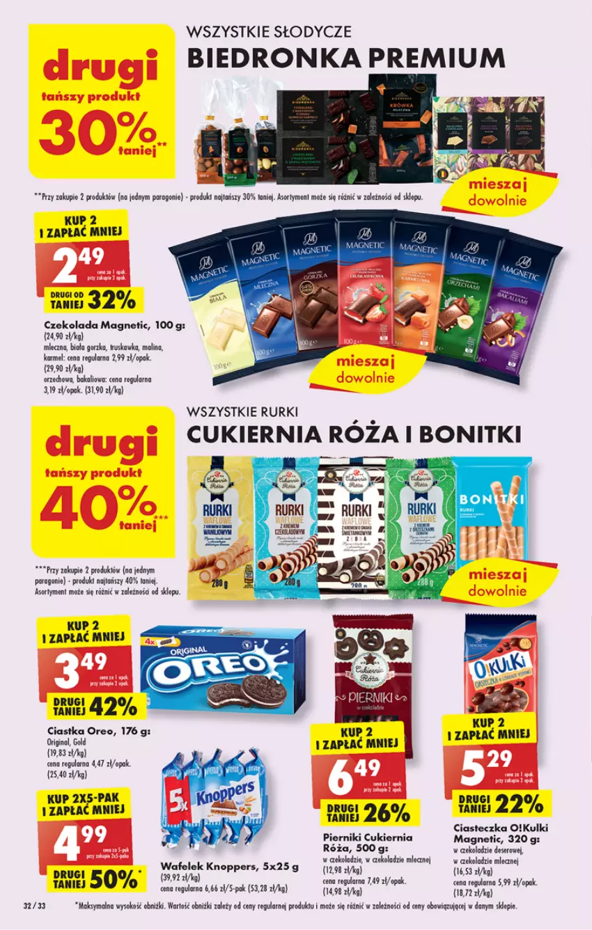 Gazetka promocyjna Biedronka - Gazetka - Biedronka.pl - ważna 06.03 do 11.03.2023 - strona 32 - produkty: Bonitki, Cukier, Czekolada, Fa, Gin, Oreo, Piernik, Rurki, Ser