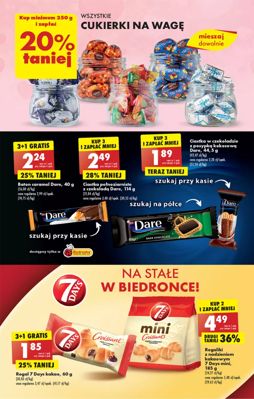 Gazetka promocyjna Biedronka - Gazetka - Biedronka.pl - ważna 06.03 do 11.03.2023 - strona 33 - produkty: 7 Days, Baton, Ciastka, Cukier, Cukierki, Gra, Kakao, Rogal, Tera