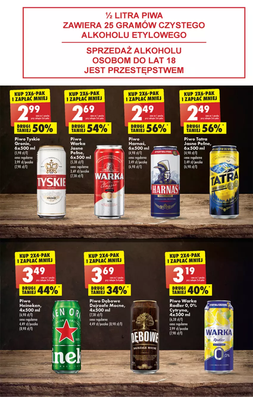 Gazetka promocyjna Biedronka - Gazetka - Biedronka.pl - ważna 06.03 do 11.03.2023 - strona 37 - produkty: Gra, Harnaś, Heineken, Piwa, Piwo, Radler, Tatra, Tyskie