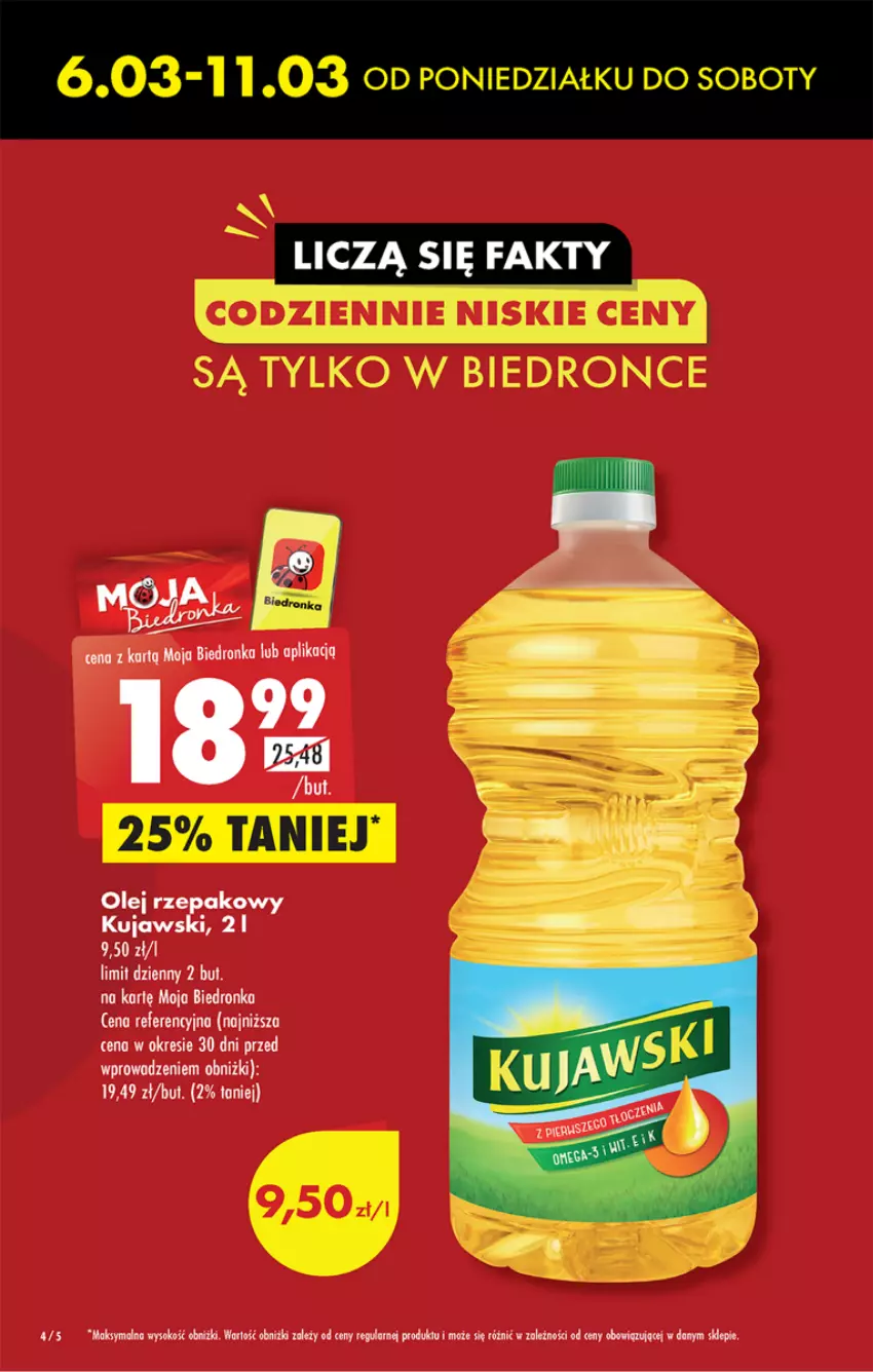 Gazetka promocyjna Biedronka - Gazetka - Biedronka.pl - ważna 06.03 do 11.03.2023 - strona 4 - produkty: Olej, Olej rzepakowy, Sok, Zupa