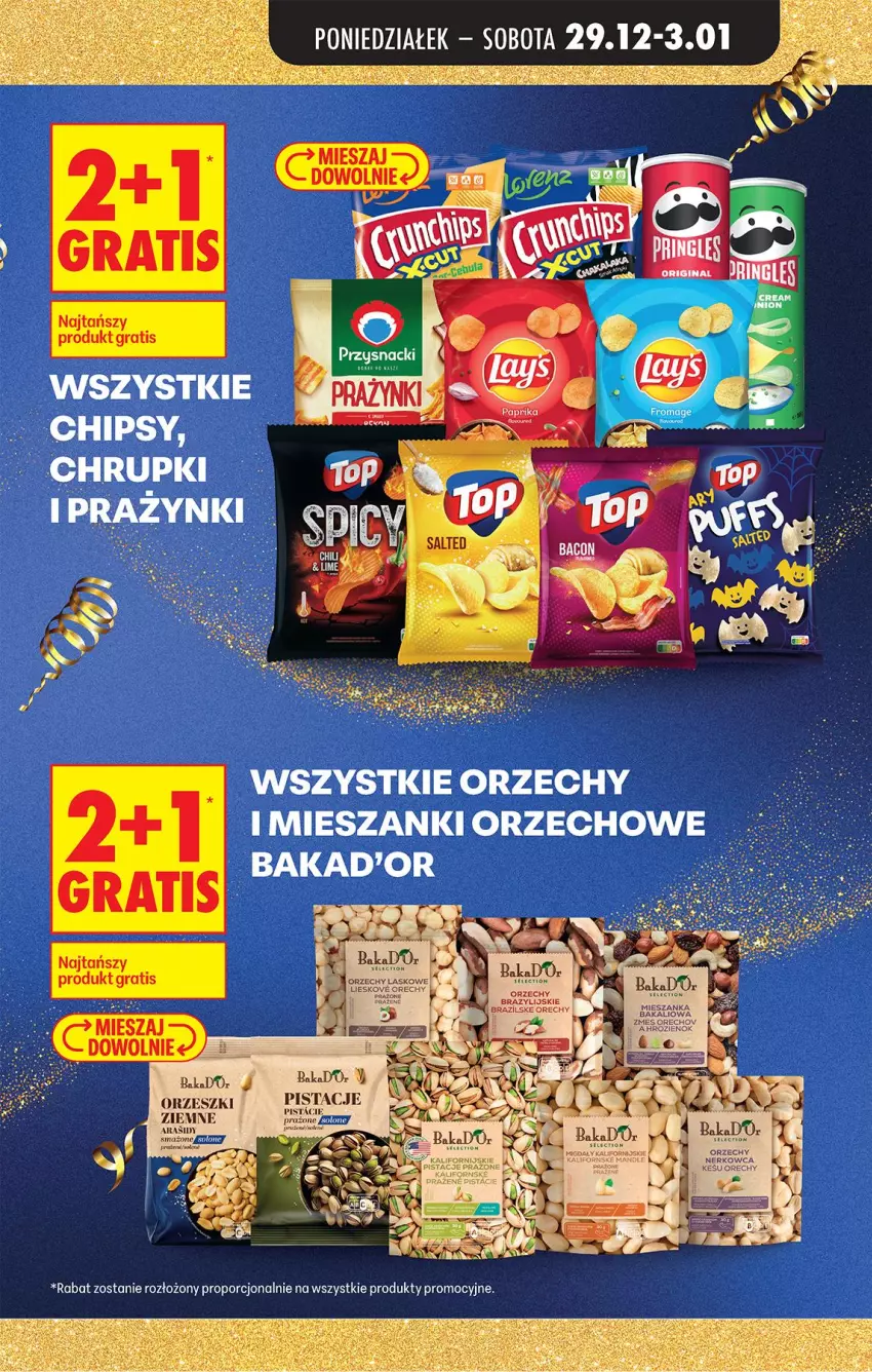 Gazetka promocyjna Biedronka - Od Środy - ważna 31.12.2025 do 01.01.2026 - strona 17 - produkty: Chipsy, Chrupki, Fa, Gin, Orzeszki, Pistacje, Ser