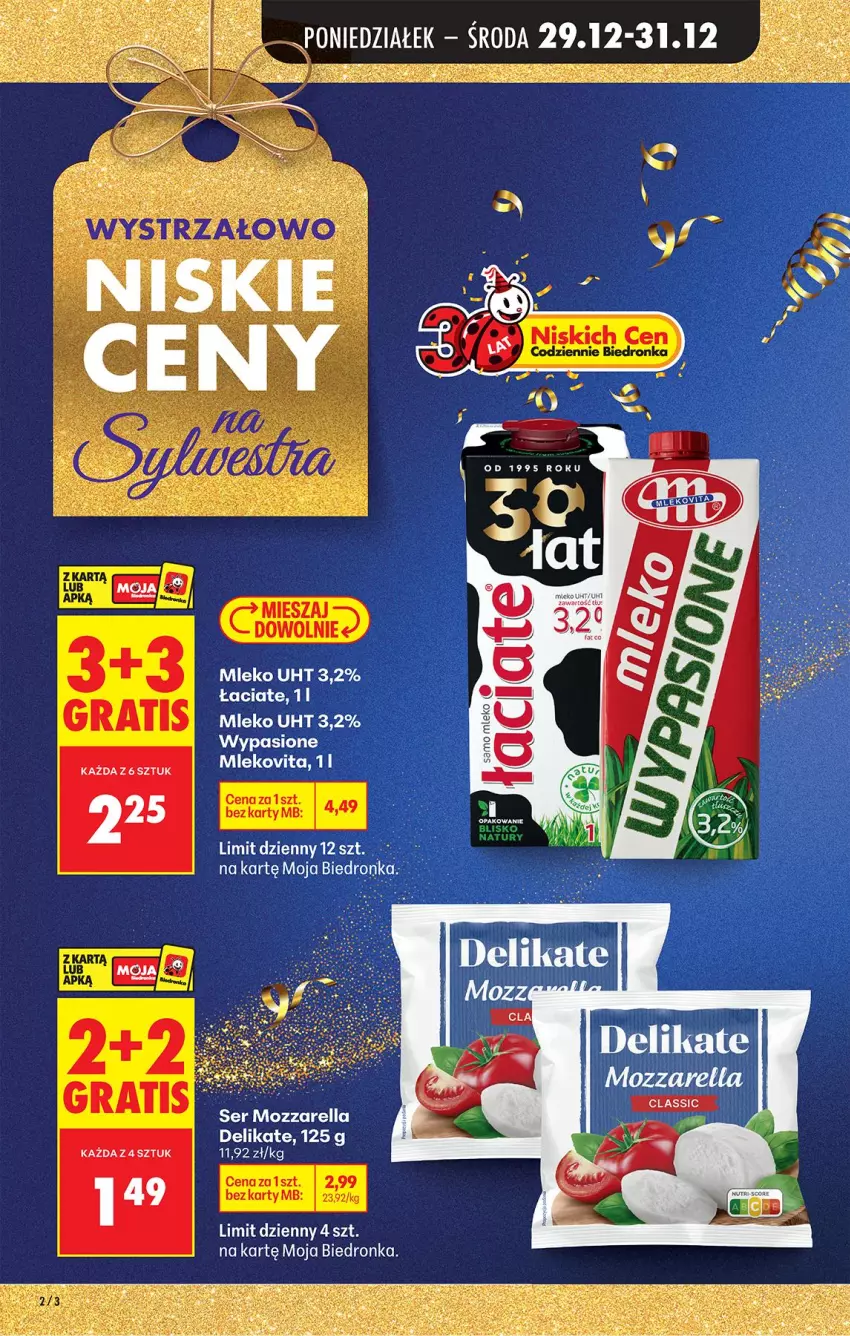 Gazetka promocyjna Biedronka - Od Środy - ważna 31.12.2025 do 01.01.2026 - strona 6 - produkty: Fa, Gra, Mleko, Mlekovita, Mozzarella, Ser