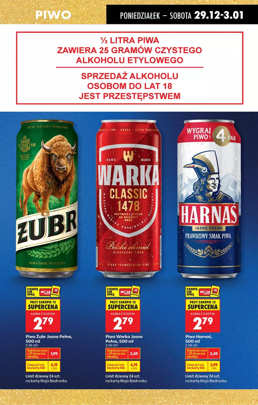 Gazetka promocyjna Biedronka - Od Środy - ważna 31.12.2025 do 01.01.2026 - strona 65 - produkty: Fa, Gra, Harnaś, Piwa, Piwo, Warka
