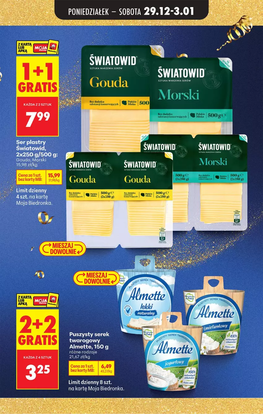 Gazetka promocyjna Biedronka - Od Środy - ważna 31.12.2025 do 01.01.2026 - strona 7 - produkty: Almette, Fa, Gouda, Mleko, Nike, Ser, Serek, Woal