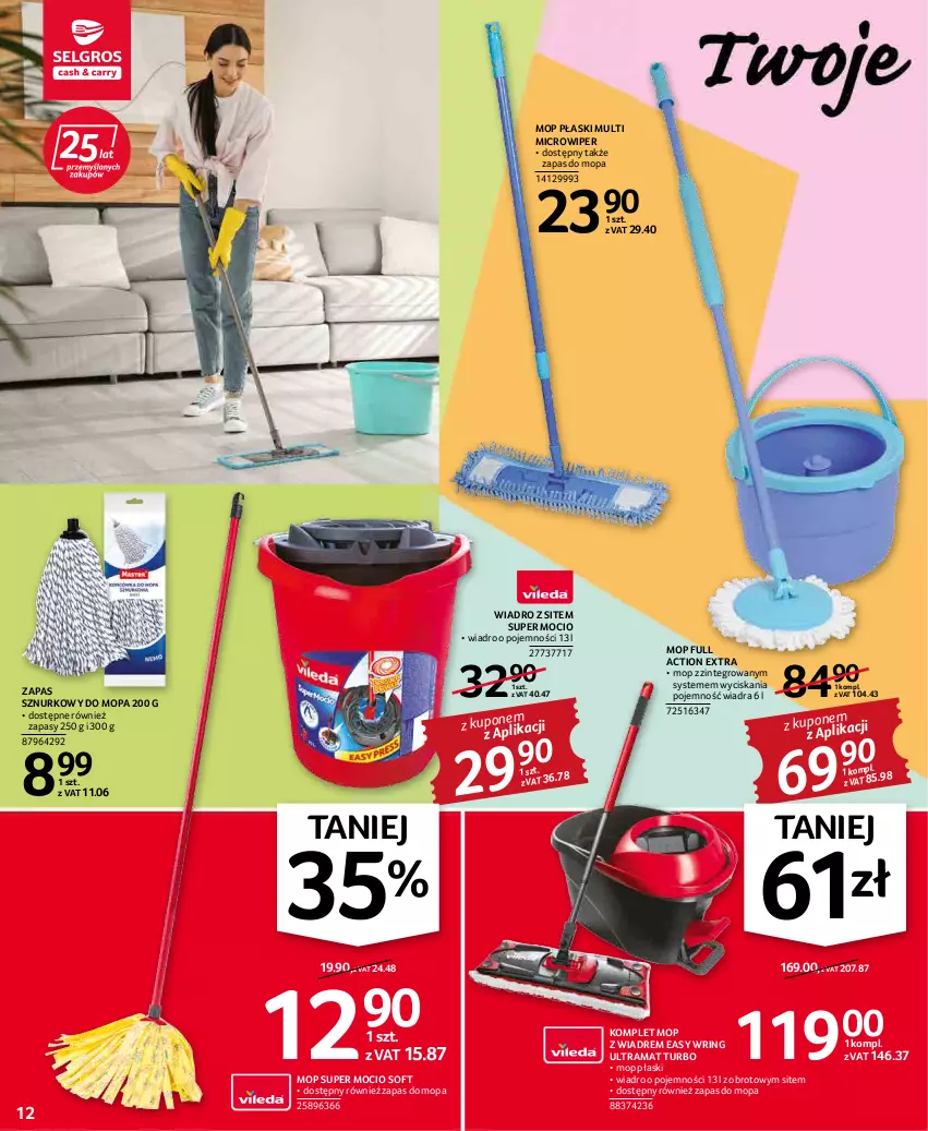 Gazetka promocyjna Selgros - Oferta przemysłowa - ważna 17.03 do 30.03.2022 - strona 12 - produkty: Mop, Rama, Wiadro