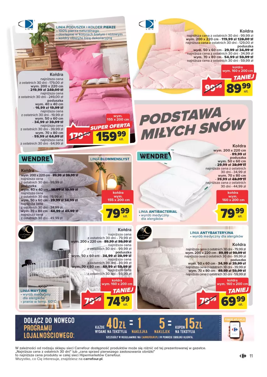 Gazetka promocyjna Carrefour - Gazetka Dom - nasze inspiracje - ważna 07.03 do 18.03.2023 - strona 11 - produkty: Klej, Kołdra, Poduszka