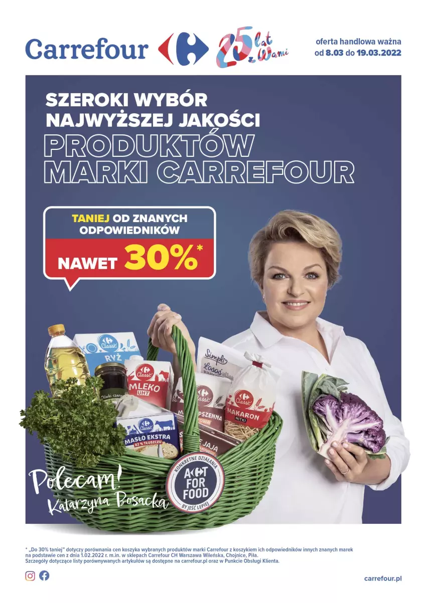 Gazetka promocyjna Carrefour - Gazetka Marka Carrefour - ważna 08.03 do 19.03.2022 - strona 1 - produkty: Kosz, Por