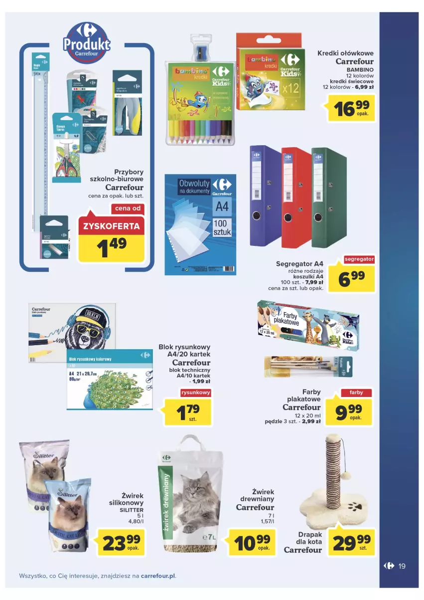 Gazetka promocyjna Carrefour - Gazetka Marka Carrefour - ważna 08.03 do 19.03.2022 - strona 19 - produkty: Biuro, Drapak, Fa, Kosz, Waga