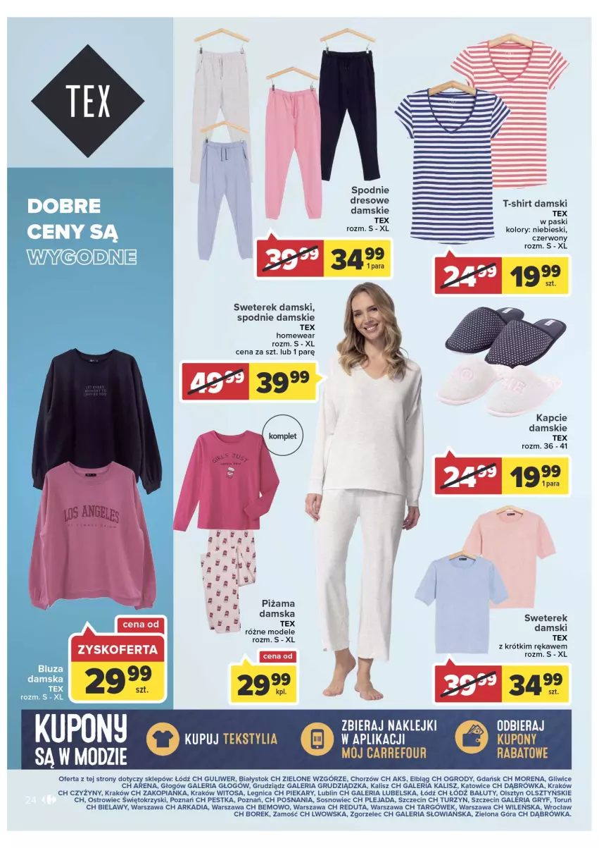 Gazetka promocyjna Carrefour - Gazetka Marka Carrefour - ważna 08.03 do 19.03.2022 - strona 24 - produkty: Dres, Gry, Kapcie, Klej, Piżama, Sos, Spodnie, Sweter