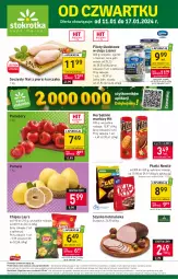 Gazetka promocyjna Stokrotka - Supermarket - Gazetka - ważna od 17.01 do 17.01.2024 - strona 1 - produkty: Kurczak, Warzywa, Filet z piersi kurczaka, Ogórek, Czosnek, Chipsy, Szynka, Pomelo, Herbatniki, Owoce, Lay’s, Olej, Pomidory, Mięso, Nestlé, Lisner