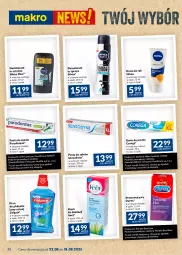 Gazetka promocyjna Makro - Najlepsze oferty - oferta z alkoholem - Gazetka - ważna od 18.09 do 18.09.2023 - strona 12 - produkty: Nivea Men, Ser, Corega, Płyn do płukania jamy ustnej, Dezodorant, Krem do rąk, Pasta do zębów, Krem do depilacji, Płyn do płukania, Parodontax, Veet, Colgate, Prezerwatyw, Sensodyne, Durex, Nivea, LG