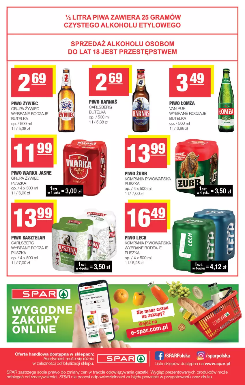 Gazetka promocyjna Spar - Spar - ważna 03.11 do 13.11.2025 - strona 8 - produkty: Carlsberg, Kasztelan, Piwo, Pur, Warka