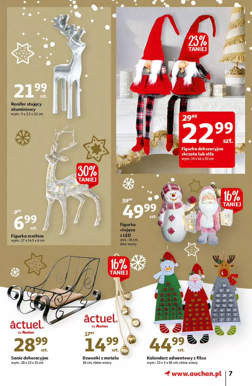 Gazetka promocyjna Auchan - Magia dekoracji Hipermarkety - ważna 25.11 do 01.12.2021 - strona 7 - produkty: Fa, Kalendarz, Kalendarz adwentowy, Renifer, Skrzat