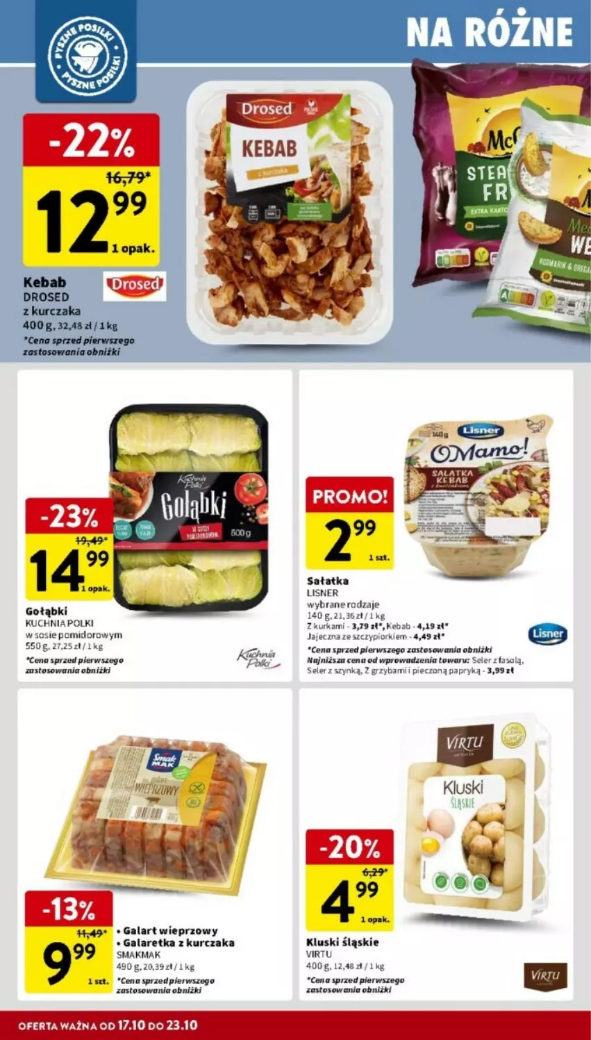 Gazetka promocyjna Intermarche - ważna 17.10 do 23.10.2024 - strona 10 - produkty: Gala, Galaretka, Kebab, Kuchnia, Kurczak, Lisner, Piec, Sałat, Sałatka, Virtu