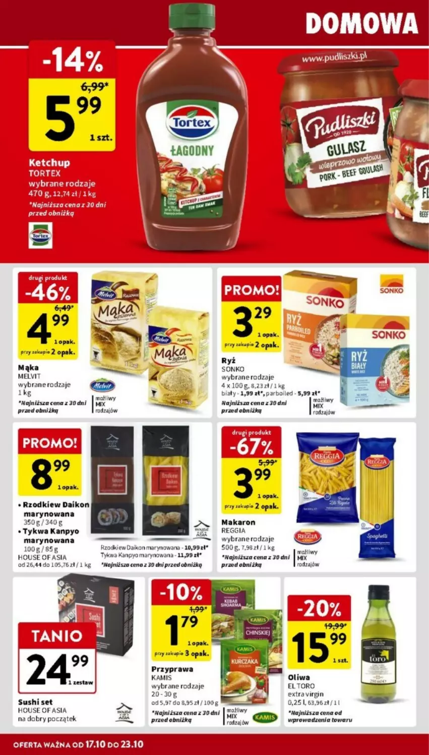 Gazetka promocyjna Intermarche - ważna 17.10 do 23.10.2024 - strona 21 - produkty: House of Asia, Mąka, Makaron, Melvit, Sonko, Sushi