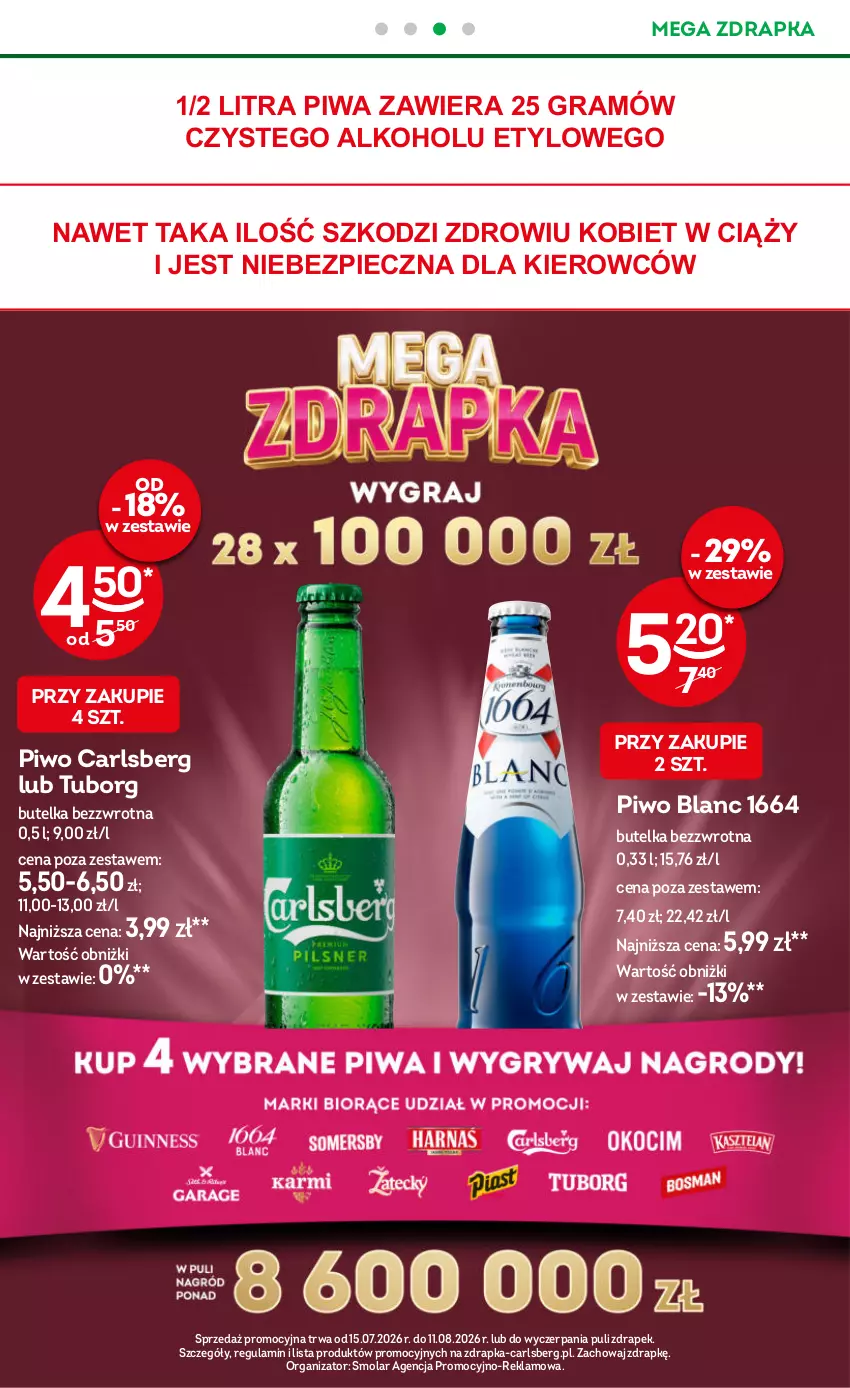 Gazetka promocyjna Żabka - gazetka-promocyjna-29-30-2026 - ważna 15.07 do 28.07.2026 - strona 18 - produkty: Carlsberg, Gra, Mola, Piec, Piwa, Piwo