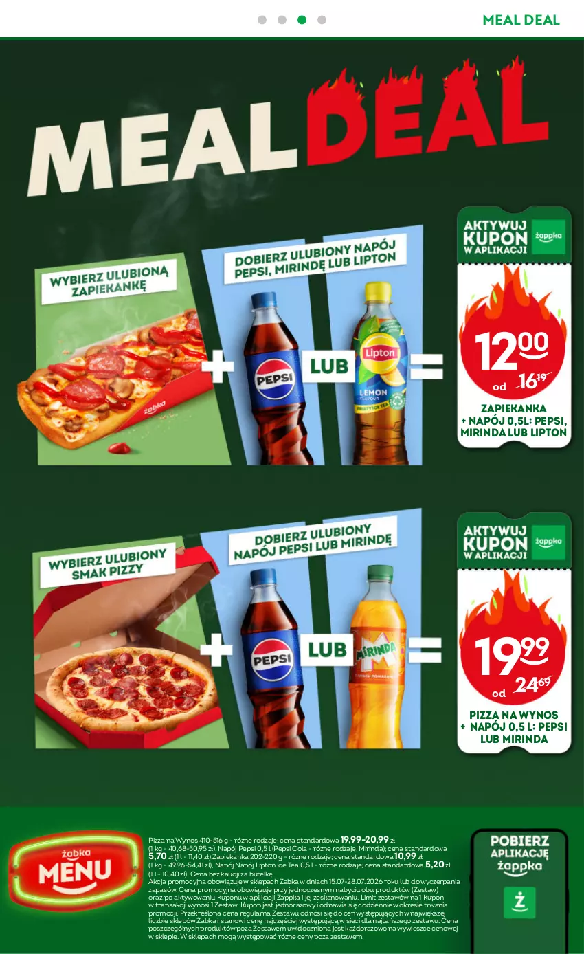 Gazetka promocyjna Żabka - gazetka-promocyjna-29-30-2026 - ważna 15.07 do 28.07.2026 - strona 72 - produkty: Ice tea, Lipton, Mirinda, Napój, Pepsi, Pizza, Tran, Zapiekanka