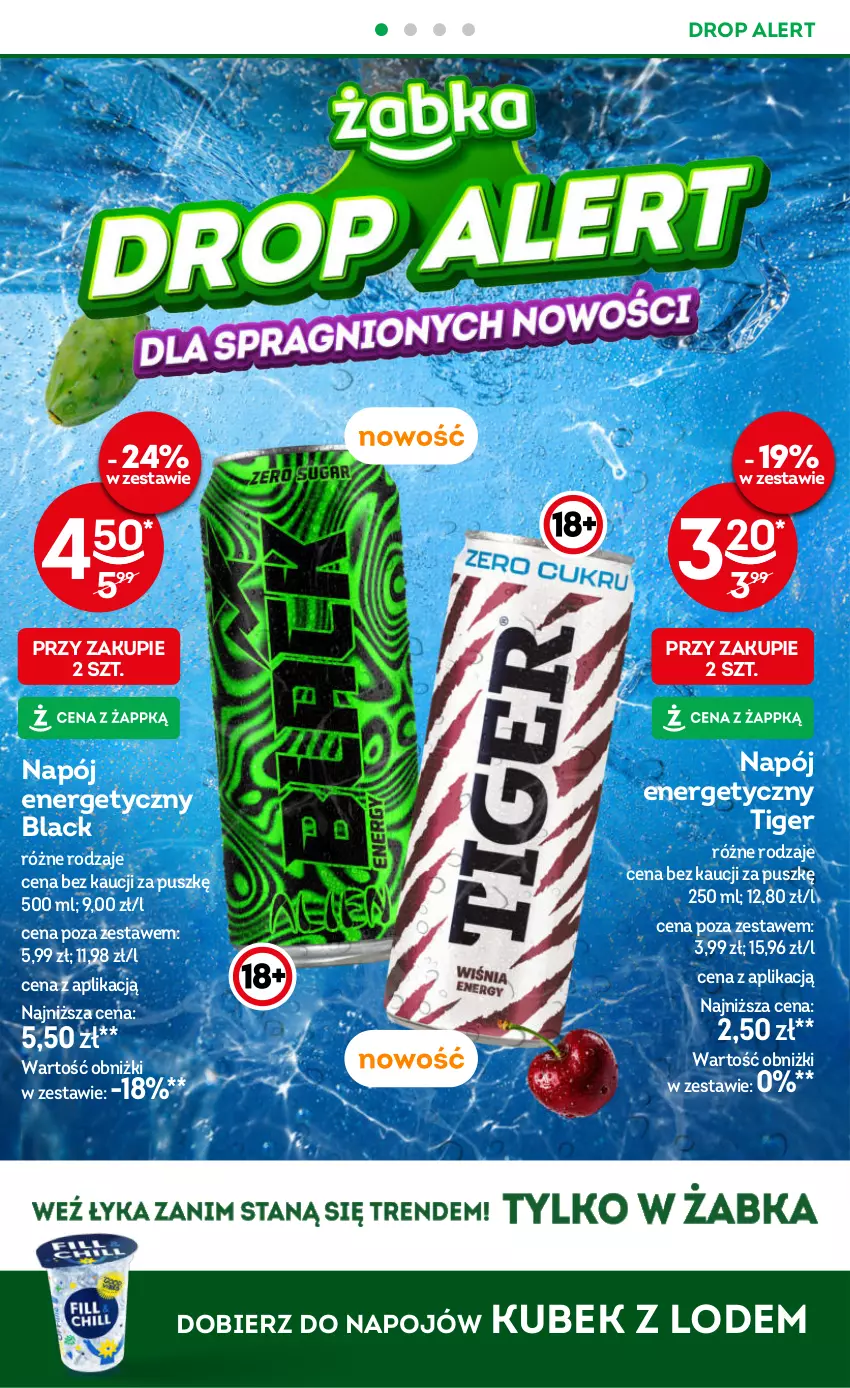 Gazetka promocyjna Żabka - gazetka-promocyjna-29-30-2026 - ważna 15.07 do 28.07.2026 - strona 8 - produkty: Kubek, Lack, Napój, Napój energetyczny, Tiger