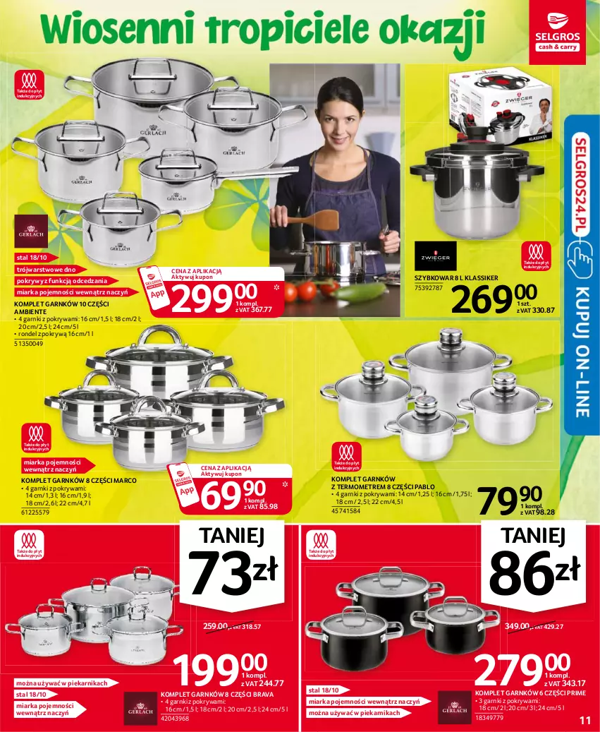 Gazetka promocyjna Selgros - Oferta przemysłowa - ważna 11.03 do 24.03.2021 - strona 11 - produkty: Miarka, Piekarnik, Pokrywa, Rondel, Szybkowar, Termometr