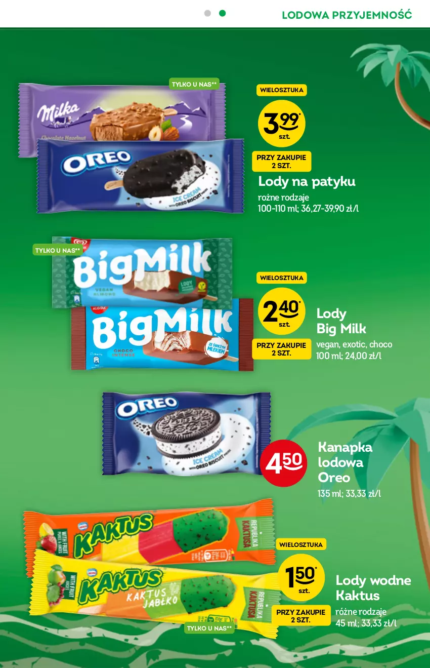 Gazetka promocyjna Żabka - ważna 01.09 do 07.09.2021 - strona 49 - produkty: Big Milk, Kaktus, Lody, O nas, Oreo