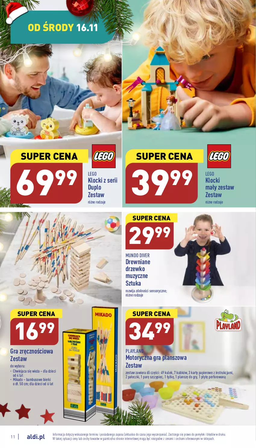 Gazetka promocyjna Aldi - Zaplanuj zakupy wcześniej - ważna 16.11 do 19.11.2022 - strona 11 - produkty: Dzieci, Gra, Gry, Klocki, LEGO, Papier, Piec, Ser