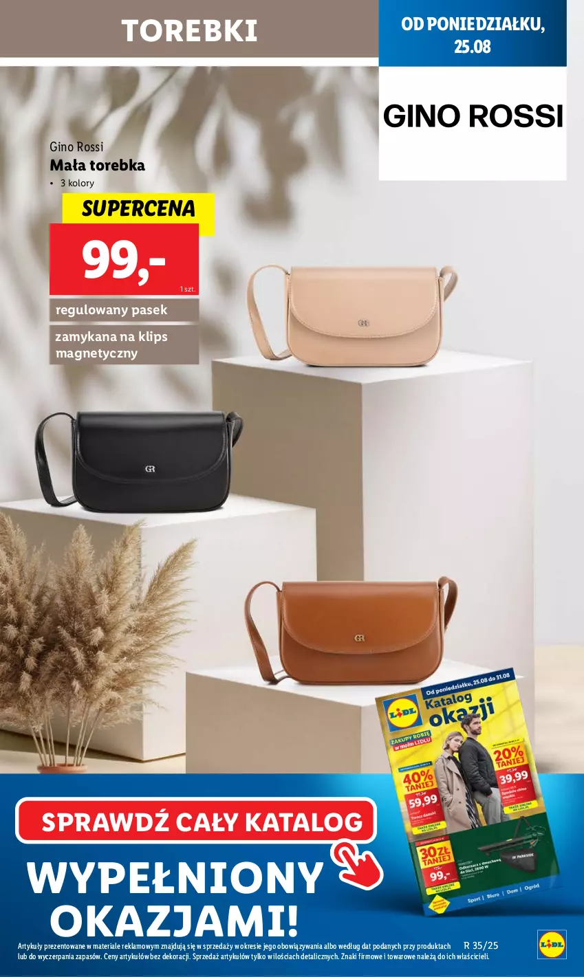 Gazetka promocyjna Lidl - GAZETKA - ważna 25.08 do 27.08.2025 - strona 15 - produkty: Gin, Pasek, Torebka