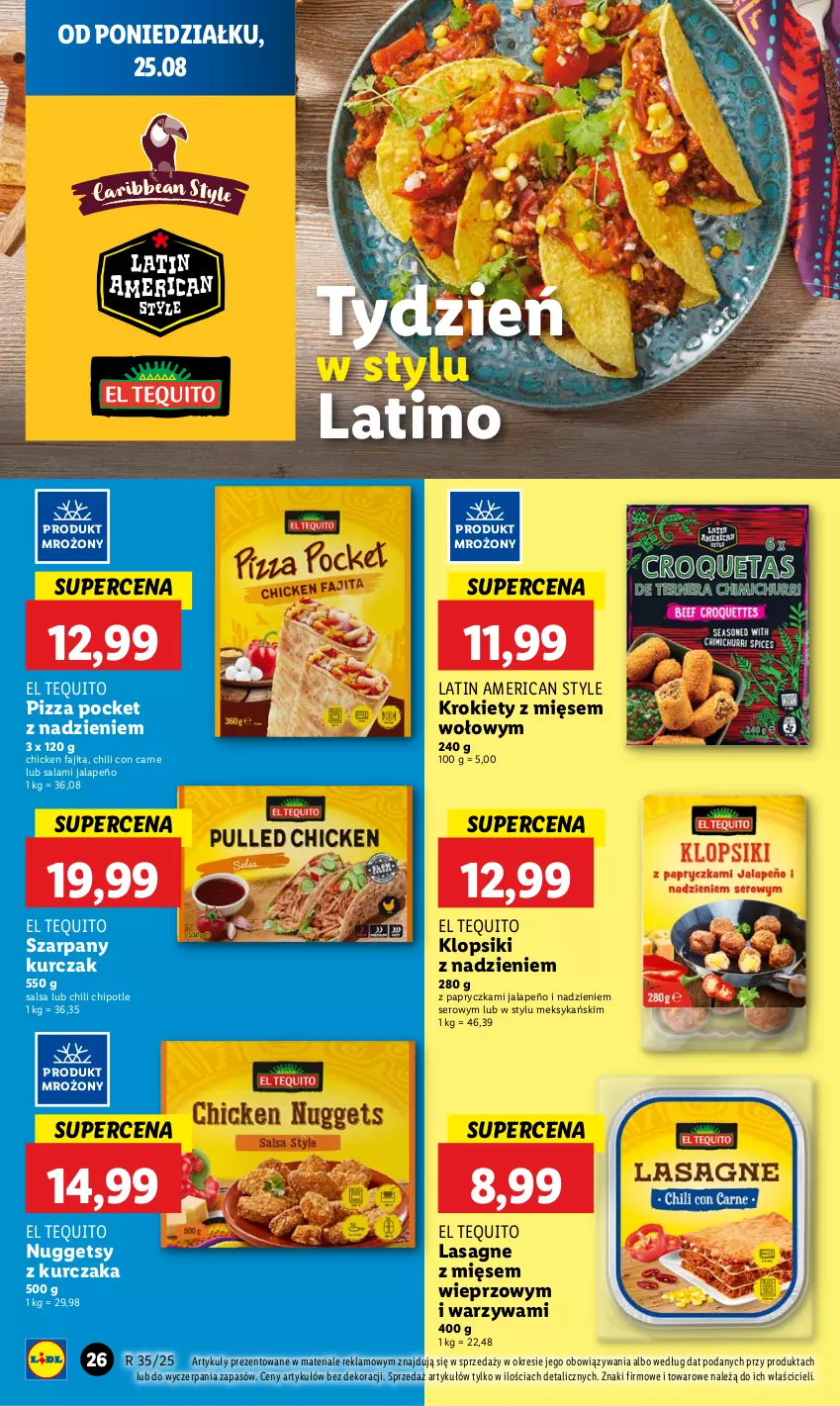 Gazetka promocyjna Lidl - GAZETKA - ważna 25.08 do 27.08.2025 - strona 30 - produkty: Fa, Klopsiki, Krokiety, Kurczak, Lasagne, Pizza, Salami, Salsa, Ser, Warzywa